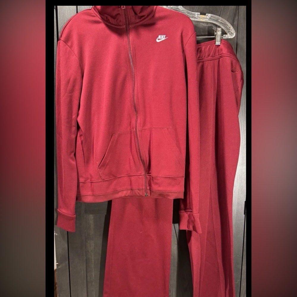 Nike Crimson Red Hoodie and Pants Set